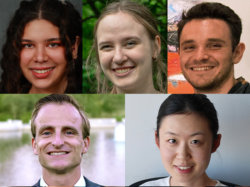 Clockwise from top left: Alfaro, Barnett, Cher, Xue and Cox