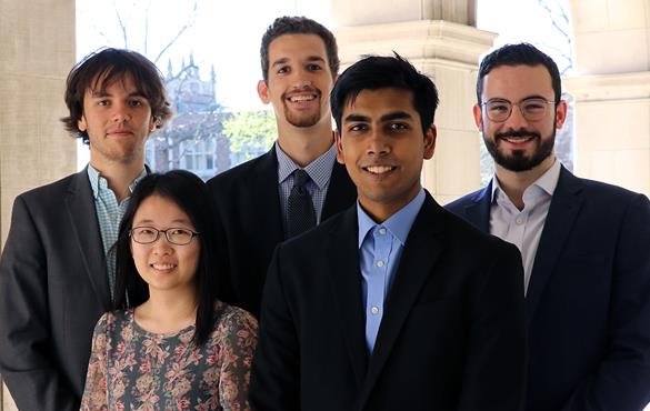 From left: Blake Bordelon, Sirui Li, William Galik, Ayush Kumar and Liam Plambeck.