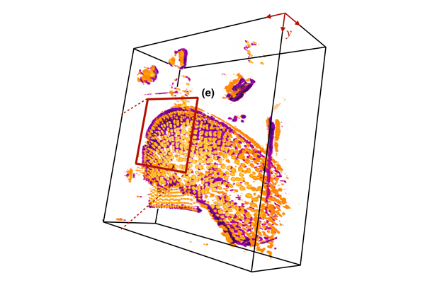 The imaging system can zoom in on a pixelated image and fill in the missing pieces, creating a continuous 3D representation.