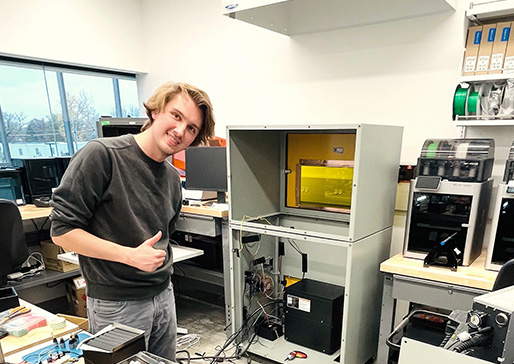 Tyler Richards runs the rapid-turn circuit board startup uFab out of a 1400-square-foot facility in midtown St.Louis.