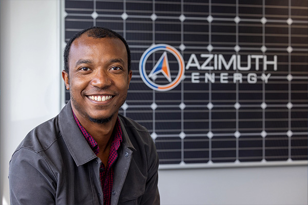 Deko Devins, BS '17, leads St. Lous-based Azimuth Energy. (Photo: Joe Angeles)