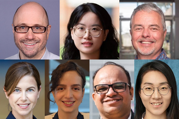 Clockwise from top left: Anastasio, Fan, Friend, Wang, Sharma, Nurollahian, Holdener