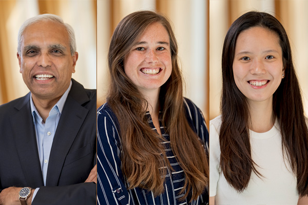 Left to right, Rohit Pappu, Kiersten Ruff and Min Kyung Shinn