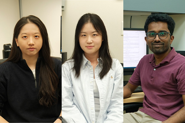 Pictured (l – r): Tania, Xue, Yadav