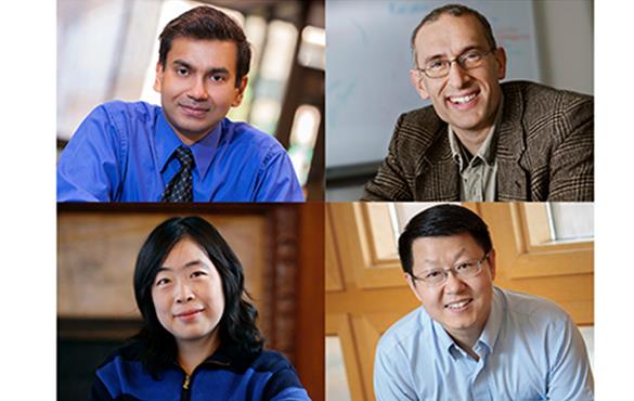 (Clockwise) Shantanu Chakrabartty, Guy Genin, Lan Yang, Chao Zhou