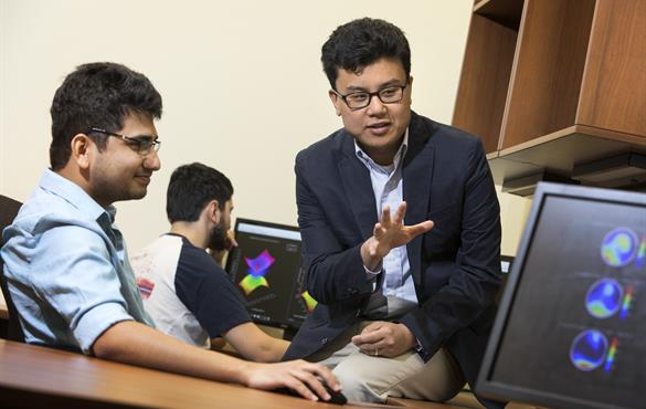 The project builds on Ching's (at right) ongoing research in brain networks.