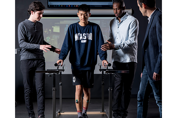 Ismael Seáñez will lead an interdisciplinary team of Washington University researchers and physicians to understand the changes in the neural circuits that may result in motor function improvements through using spinal cord stimulation. (Credit: Whitney Curtis)