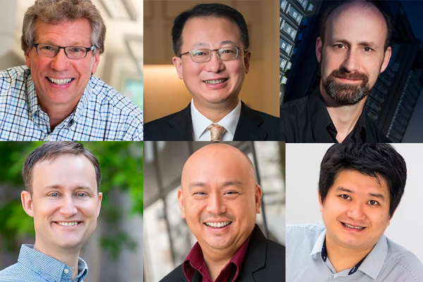 Clockwise from top left: Jay Turner, Joshua Yuan, Patrick Crowley, Chien-Ju Ho, William Yeoh and Nathan Jacobs.