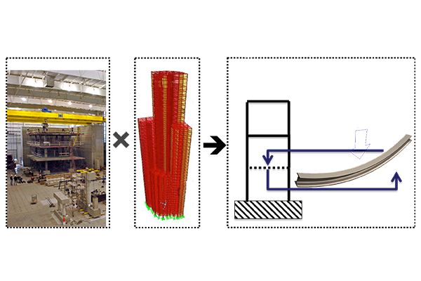 Christopher Gill and collaborators at Purdue University’s Bowen Lab combine physical testing with computational simulations to generate real-time hybrid simulations of what happens to buildings during earthquakes. With the help of more complex models, Gill aims to advance cyberphysical systems to help minimize the damage caused by earthquakes. (Image courtesy of Christopher Gill)