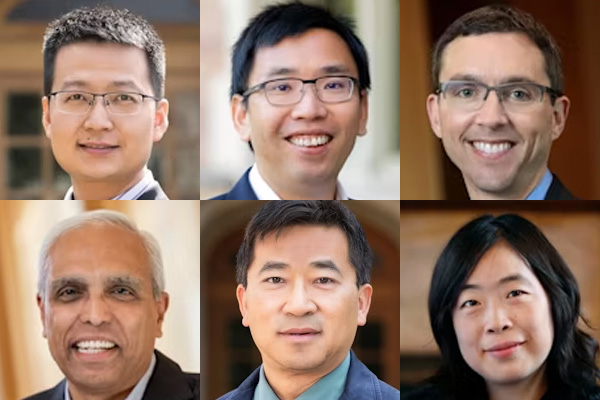 Clockwise from top left: Bai, Jiao, Martin, Yang, Wu and Pappu