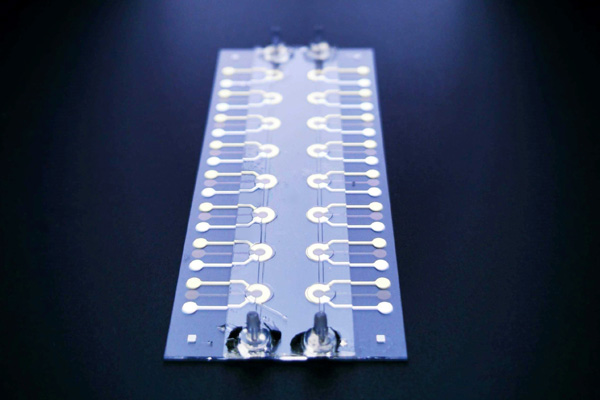 A prototype of Andreea Stoica's miniaturized bio-electrochemical reactor. (Photo by Andreea Stoica)