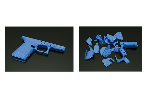 Netanel Raviv and members of his lab have developed a way to create an embedded fingerprint in 3D-printed parts that would withstand the item being broken, allowing authorities to gain information for forensic investigation. (Credit: Raviv lab)