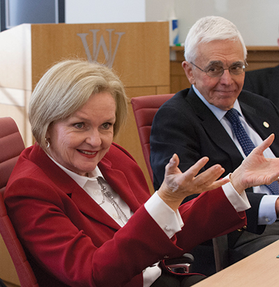 U.S. Sen. Claire McCaskill and Dean Quatrano