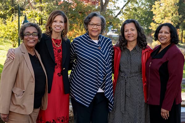 From left: Kathy Miller Mapp, Sandra Massey Townsend, Nancy Spears Hamilton, Hazel Donald and Kim Jefferson Simmons. Photos by Whitney Curtis